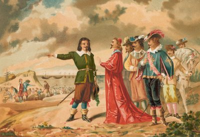 Gérard Desargues et le Cardinal Richelieu à La Rochelle - J. Ventura