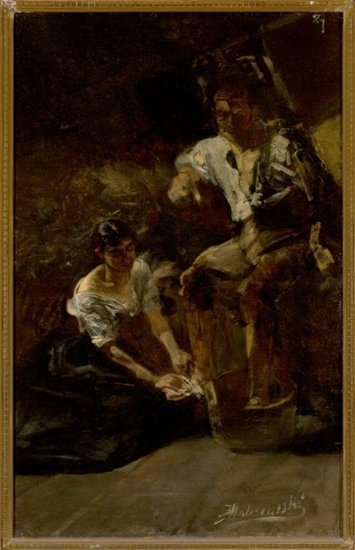 Lavement des pieds (scène sibérienne) - Jacek Malczewski