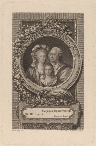 Louis XVI, Marie-Antoinette et Louis-Charles - Jacob Adam after Antoine François Callet