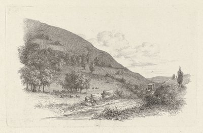 Carrosse dans un paysage (Études gravées) - Jacob Ernst Marcus
