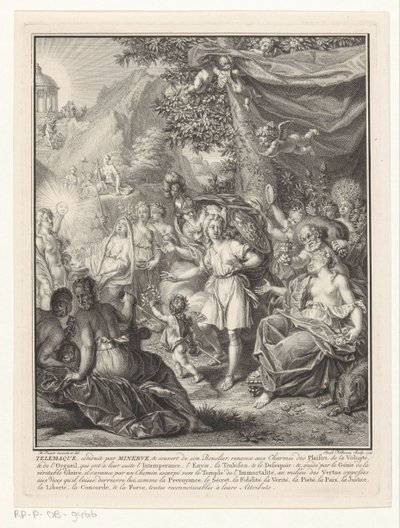 Représentation allégorique avec Télémaque et Minerve - Jacob Folkema