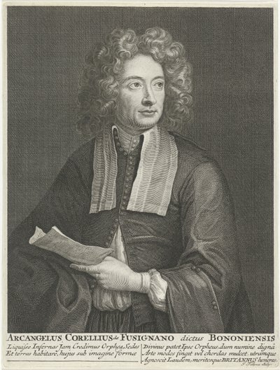 Portrait du compositeur et violoniste Arcangelo Corelli - Jacob Folkema