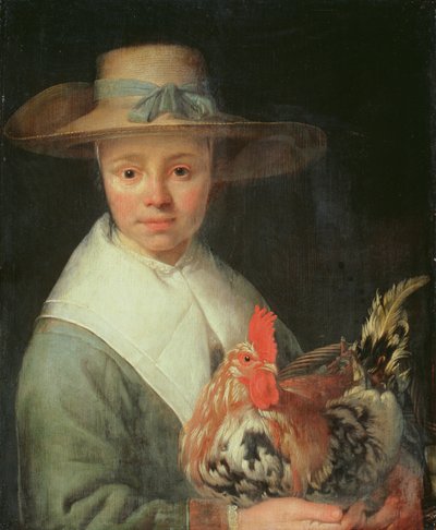 Fille avec un coq - Jacob Gerritsz Cuyp