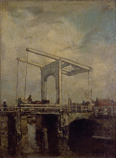 Un pont-levis dans une ville hollandaise, 1875 - Jacob Henricus or Hendricus Maris