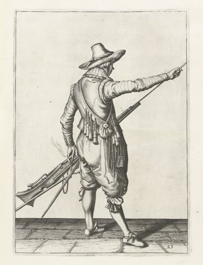 Mousquetaire retirant la baguette, c.1600 - Jacob II de Gheyn