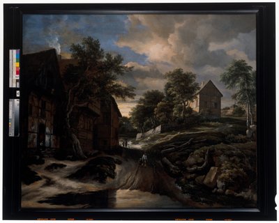 Paysage avec maisons à colombages - Jacob Isaaksz. or Isaacksz. van Ruisdael