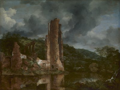 Paysage avec les ruines du château d