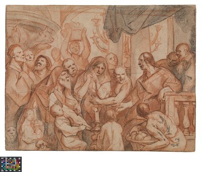 Hollandais : Le Christ et la femme adultère, esquisse préparatoire, verso : La capture du Christ - Jacob Jordaens