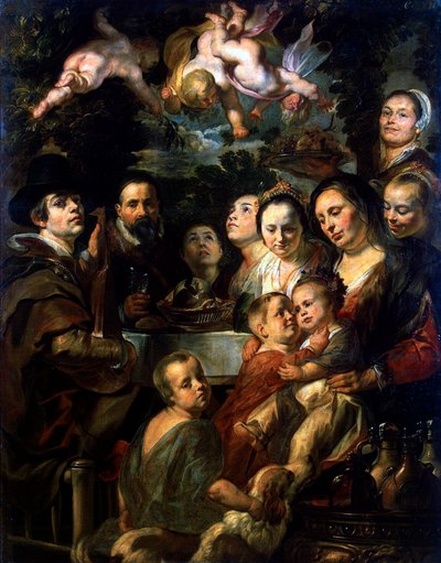 Autoportrait avec parents, frères et sœurs, vers 1615 - Jacob Jordaens