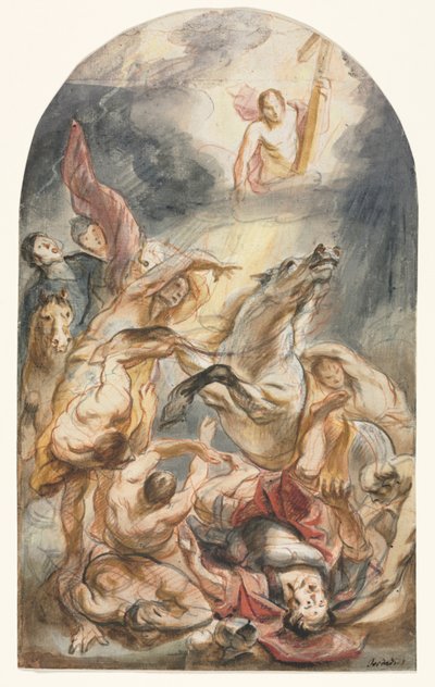 La Conversion de Saul avec le Christ et la Croix, vers 1645-1647 - Jacob Jordaens