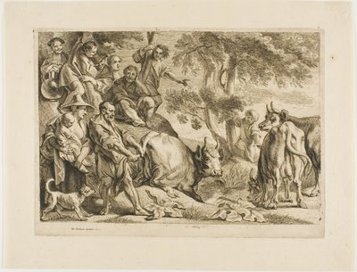 Le maître tire la vache du fossé par la queue - Jacob Jordaens