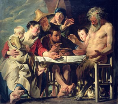Le satyre avec les paysans - Jacob Jordaens