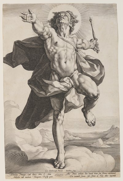 Apollon dans les nuages - Jacob Matham