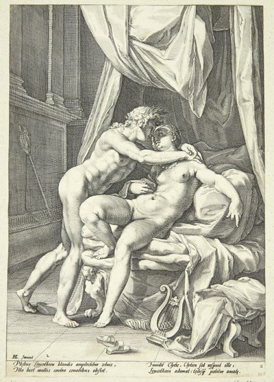 Apollon et Leucothéa - Jacob Matham