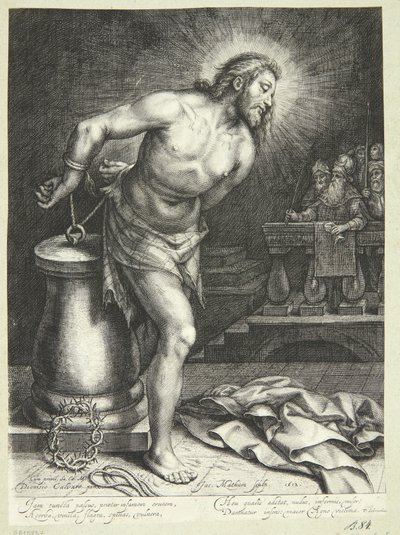 Jésus à la colonne (après la flagellation) - Jacob Matham