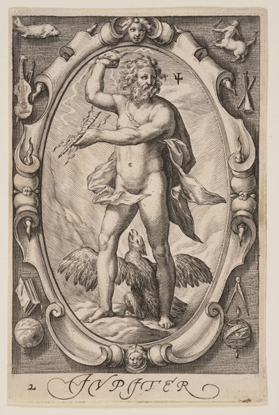 Jupiter, extrait des Sept Planètes - Jacob Matham