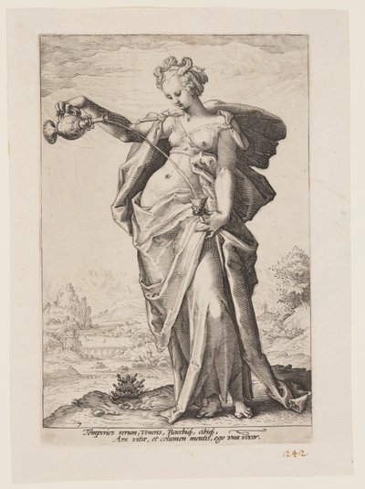 Tempérance, extrait de Les vertus - Jacob Matham