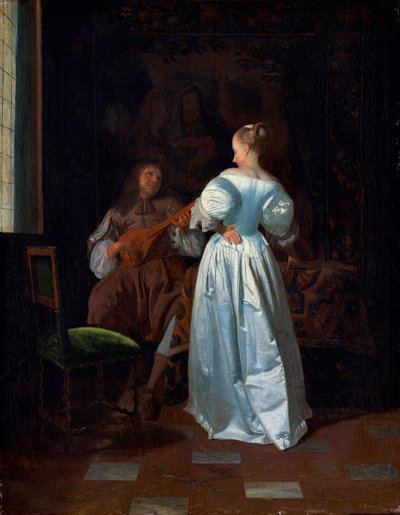 La Sérénade, vers 1669 (huile sur toile) - Jacob Ochtervelt