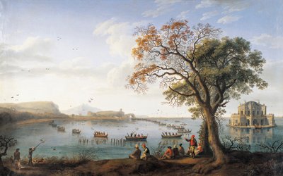 Chasse de foulques au lac Fusano - Jacob Philippe Hackert