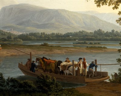 Ferry sur le Sele - Jacob Philippe Hackert