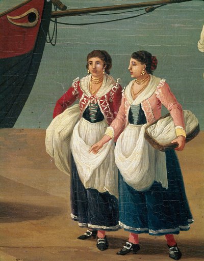 Deux jeunes filles de Monopoli, Pouilles, Italie - Jacob Philippe Hackert