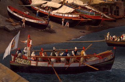 Vue de la petite marina à Sorrente - Jacob Philippe Hackert