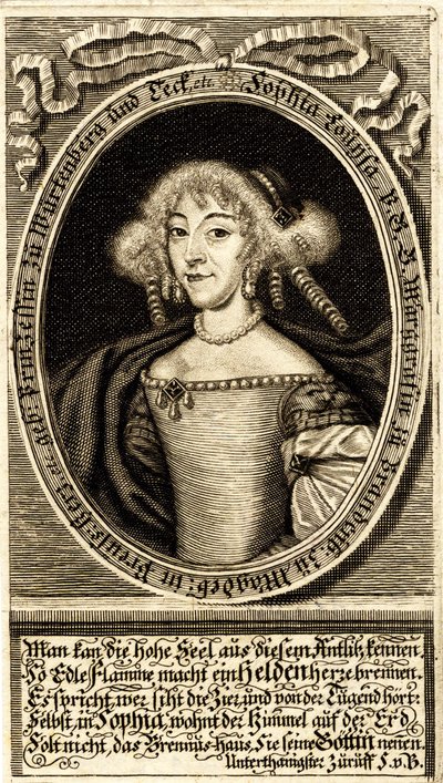 Portrait de Sophie Louise de Wurtemberg-Stuttgart, Margravine de... - Jacob Sandrart von