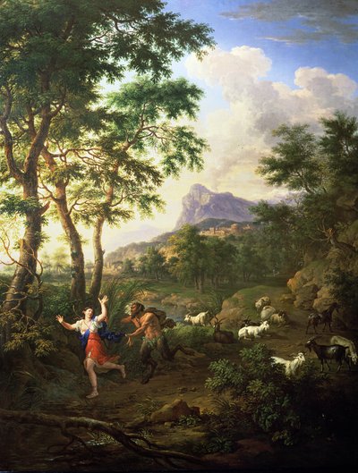 Un paysage arcadien avec Pan et Syrinx - Jacob de Heusch