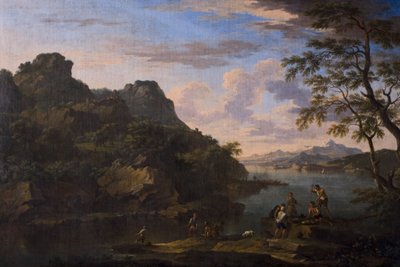 Paysage classique avec figures, fin du 17e siècle - Jacob de Heusch