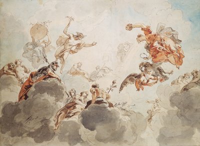 Conception pour un plafond dans la Maison Hudde, La Haye - Jacob de Wit