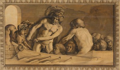 Hercule obtient Cerbère des Enfers (Charon, le passeur du Styx) - Jacob van Campen