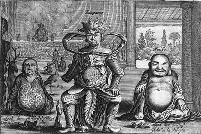 Dieux chinois dont Shou-hsing, le dieu de la longévité, d