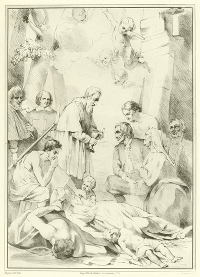 Saint Macaire de Gand aidant les victimes de la peste - Jacob van Oost