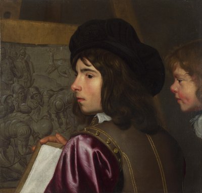 Deux garçons devant un chevalet, vers 1645 - Jacob van Oost the Elder