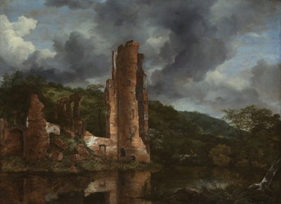 Paysage avec les ruines du château d