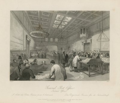 Vue générale du bureau de poste général - Jacob van der Heyden