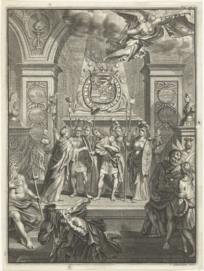 Marie Stuart remet le bâton de commandement à Guillaume III - Jacobus Baptist