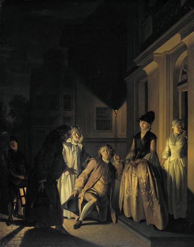 Scène de la pièce "Lubbert Lubbertse ou le fermier veiné". - Jacobus Buys