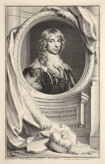Portrait de James Stuart, Duc de Richmond et Lennox, illustration de 