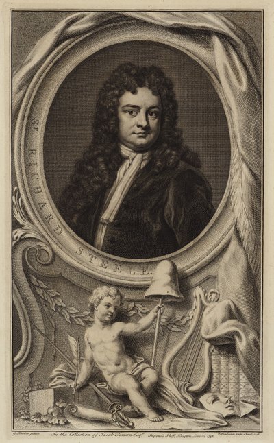 Sir Richard Steele, écrivain, dramaturge et politicien irlandais - Jacobus Houbraken