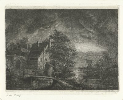 Paysage au clair de lune - Jacobus Ludovicus Cornet