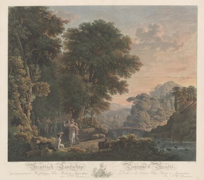 Paysage arcadien avec des figures dansantes - Jacobus Wijsman