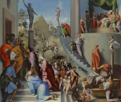 Joseph avec Jacob en Égypte, probablement 1518 - Jacopo Pontormo