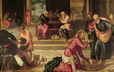 Le Christ lavant les pieds des disciples - Jacopo Robusti Tintoretto