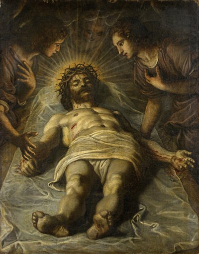 Le Christ mort avec deux anges - Jacopo Robusti Tintoretto