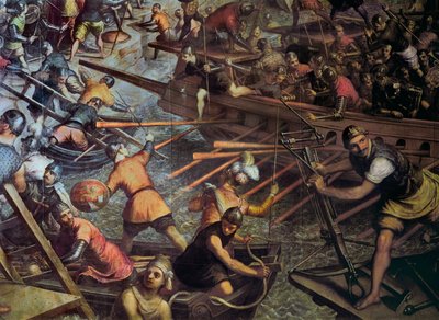 La prise de Constantinople en 1204 (Épisode de la 4e croisade) (Détail) - Jacopo Robusti Tintoretto