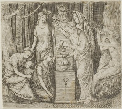 Sacrifice à Priape, la plus petite assiette - Jacopo de