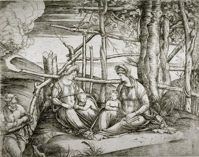 La Sainte Famille avec Sainte Elisabeth - Jacopo de