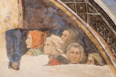 Cinq figures non identifiées (fresque) - Jacopo di Cione