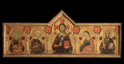Polyptyque avec le Rédempteur et les saints : le Rédempteur (Jésus avec la Vierge, Saint Pierre, Saint Jean l